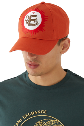 Sustainable Collection Slogan-Embroidered Baseball Cap